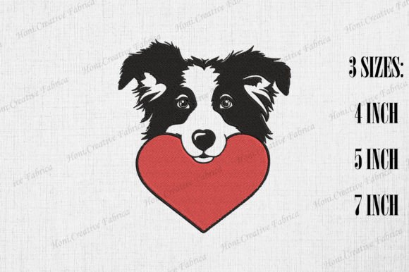 Cute Border Collie Peeking Heart Design Review
