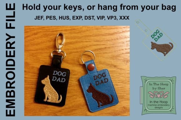 Dog Dad Key Fob: A Festive Embroidery Review