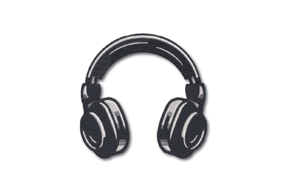 Headphones: A Modern Embroidery Design for Music Lovers