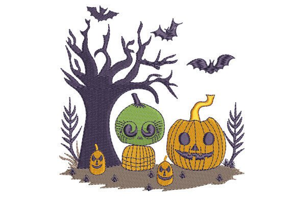 Reviewing the Halloween Pumpkin and Tree Design